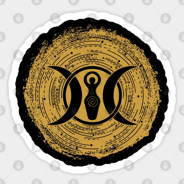 Triple Moon Goddess | Pagan Symbol Sticker by CelestialStudio